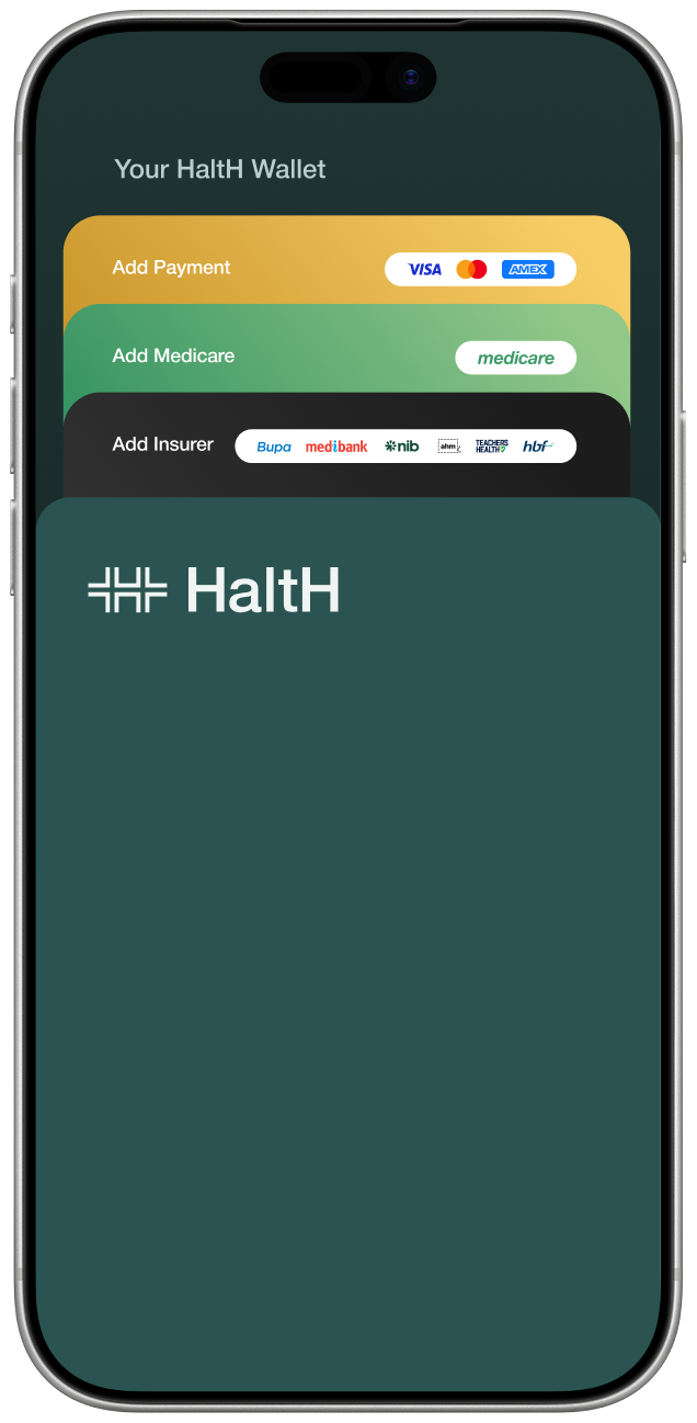 HaltH Wallet on a phone